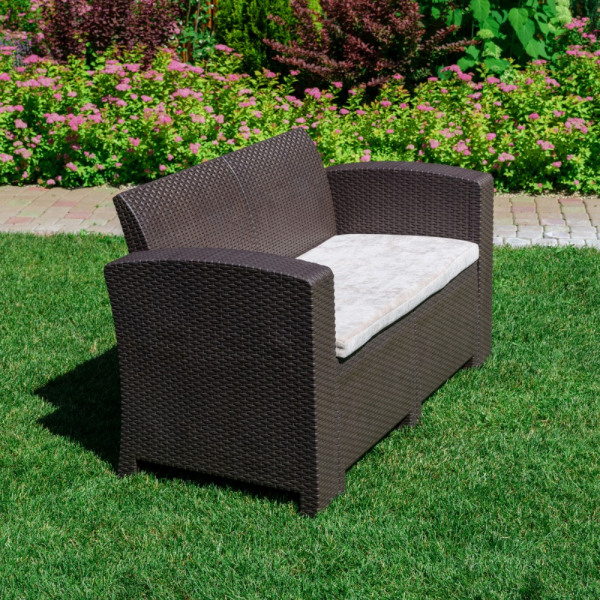 Двухместный диван Royal Family LANA LUX коричневый